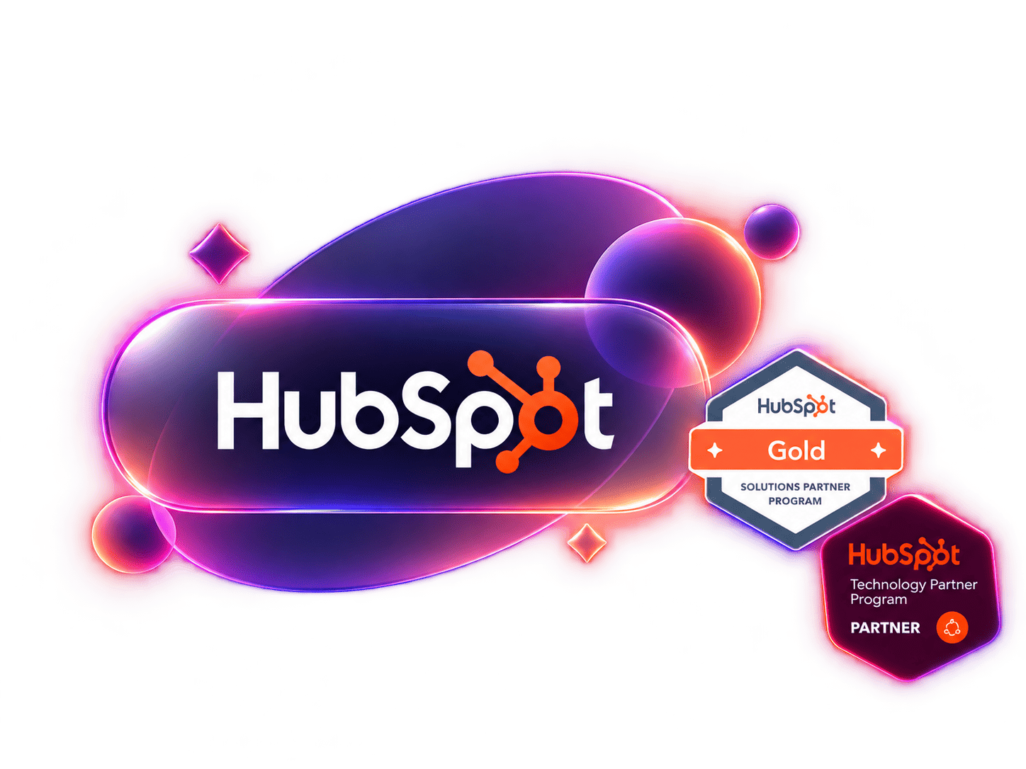 Neonowe odznaki partnerskie HubSpot (1)