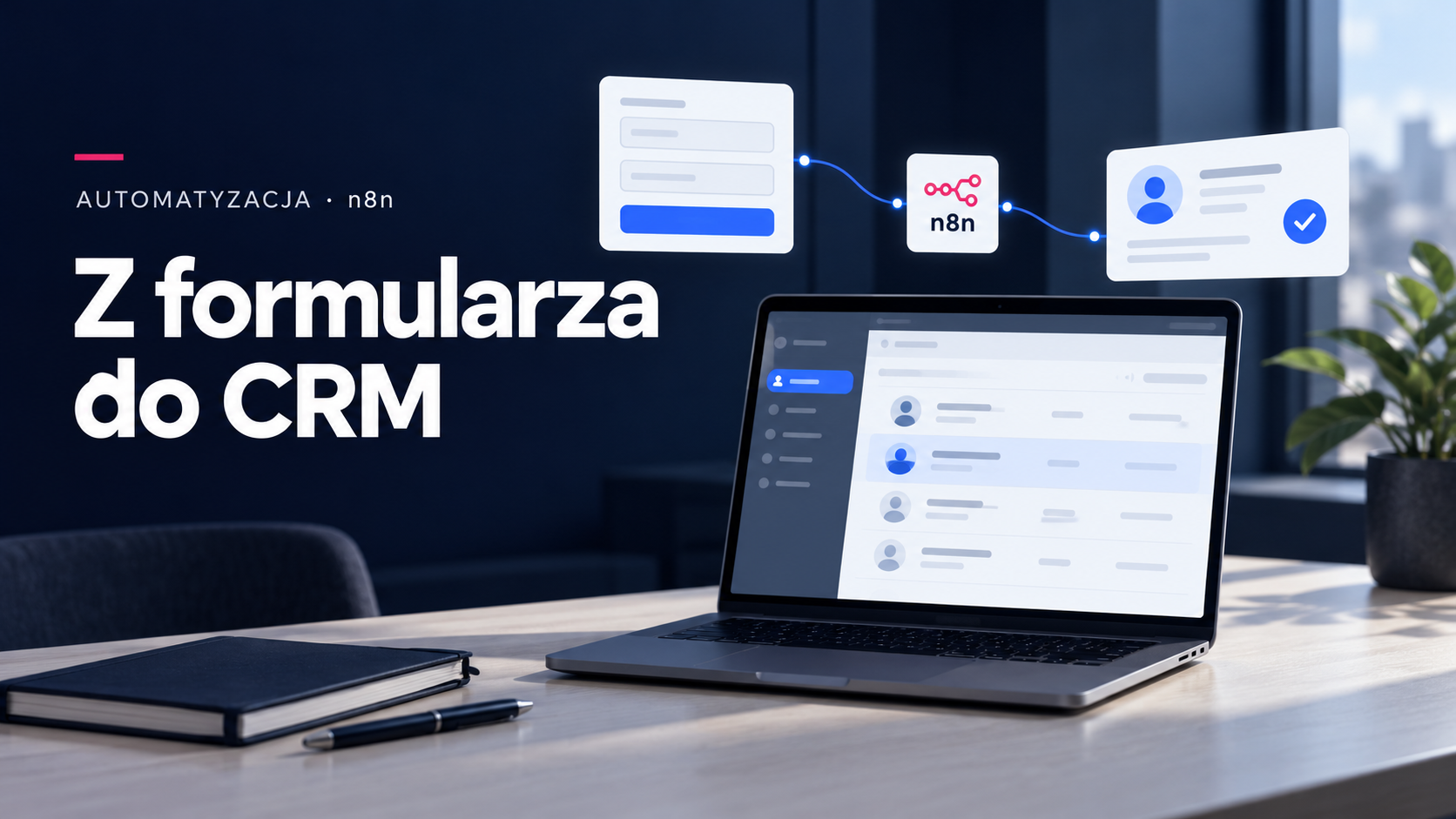 Automatyczne przesyłanie danych z formularza przez n8n do systemu CRM.